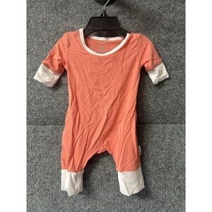 Charming Coral and White Kids Bodysuit
